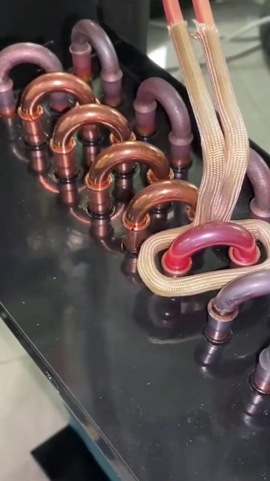 高频钎焊空调铜管，简单高效替代火烧 