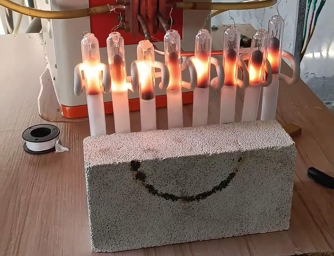 超高频9.1成人免费看片加热机，在真空或者气体保护中加热棒料测试